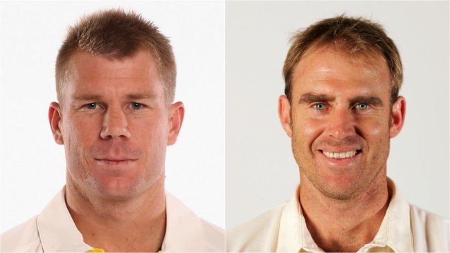David Warner and Mathew Hayden cricketers