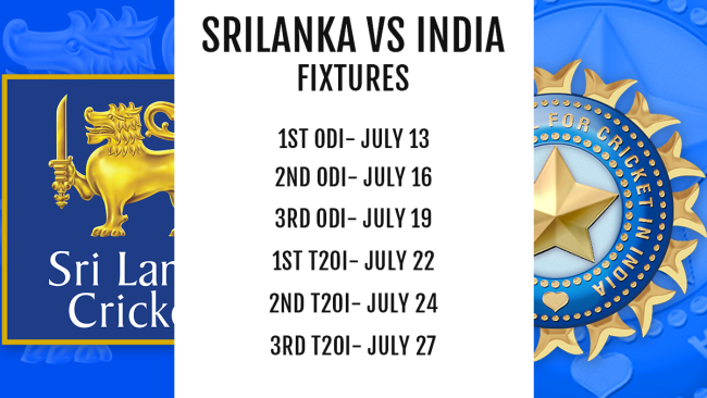 Sri Lanka vs India fixtures India